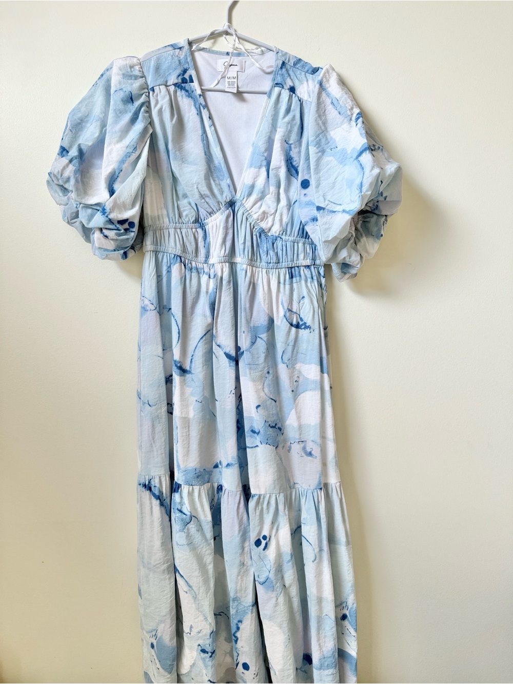 Japna watercolor blue maxi dress